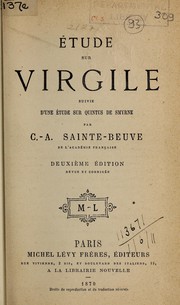 Étude sur Virgile by Charles Augustin Sainte-Beuve