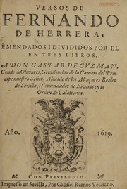 Cover of: Versos De Fernando De Herrera by Fernando de Herrera