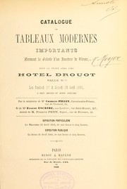 Cover of: Catalogue de tableaux modernes importants formant la galerie d'un amateur de Vienne by Hôtel Drouot