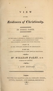 Cover of: A view of the evidences of Christianity ...