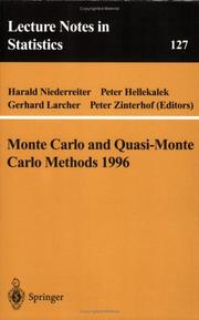 Cover of: Monte Carlo and Quasi-Monte Carlo methods 1996: proceedings of a conference at the University of Salzburg, Austria, July 9-12, 1996