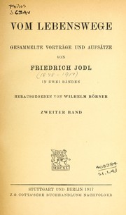 Cover of: Vom lebenswege: gesammelte vorträge und aufsätze