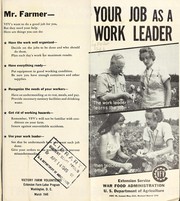 Cover of: Your job as a work leader