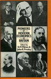 Cover of: Pioneers of modern economics in Britain