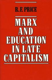 Cover of: Marx and education in late capitalism