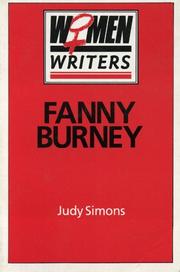 Cover of: Fanny Burney by Judy Simons