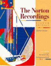 Cover of: The Norton Recordings to Accompany the Norton Scores and the Enjoyment of  Music: Shorter Version