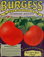 Cover of: Burgess Seed and Plant Co., our 32nd year, 1945
