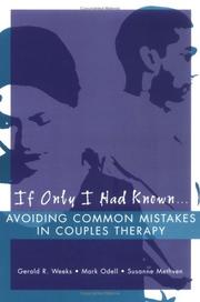 Cover of: If Only I Had Known: Avoiding Common Mistakes In Couples Therapy
