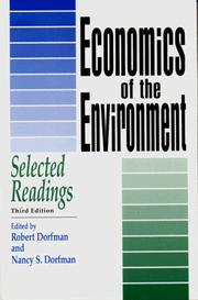 Cover of: Economics of the Environment by Robert Dorfman