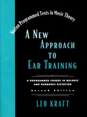 Cover of: A New Approach to Ear Training : A Programmed Course in Melodic and Harmonic Dictation - Text
