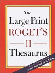 Cover of: The large print Roget's II thesaurus.