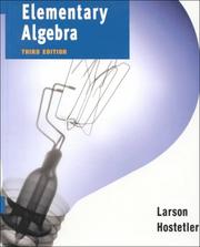 Cover of: Elementary algebra. by Ron Larson