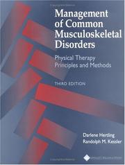 Management of common musculoskeletal disorders by Darlene Hertling