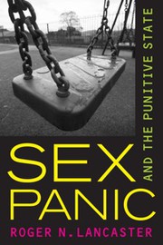 Cover of: Sex Panic And The Punitive State