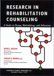 Cover of: Research in Rehabilitation Counseling: A Guide to Design, Methodology, and Utilization