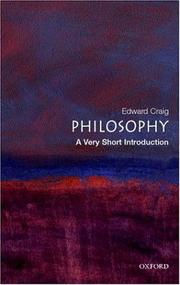 Cover of: Philosophy: A Very Short Introduction