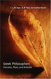 Cover of: Greek Philosophers: Socrates, Plato, Aristotle (Past Masters)