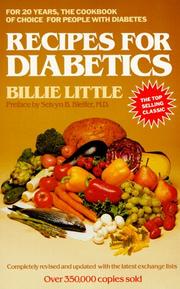 Recipes for Diabetics by Billie Little