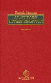 Statutory interpretation by Francis Alan Roscoe Bennion, F. A. Bennion