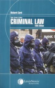 Card, Cross and Jones criminal law