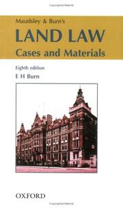 Maudsley and Burn's land law : cases and materials