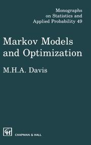 Markov models and optimization by M. H. A. Davis