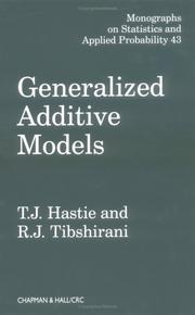 Generalized additive models by Trevor Hastie