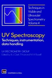 UV spectroscopy : techniques, instrumentation, data handling