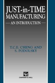 Cover of: Just-in-time manufacturing: an introduction