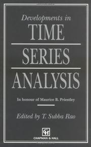 Cover of: Developments in time series analysis: in honour of Maurice B. Priestley