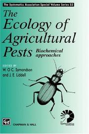 The ecology of agricultural pests : biochemical approaches