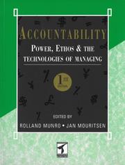 Cover of: Accountability by [edited by] Rolland Munro, Jan Mouritsen.