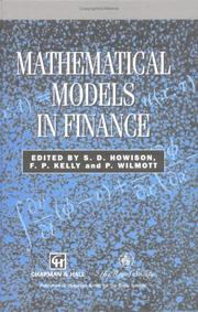 Cover of: Mathematical models in finance