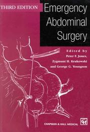 Emergency Abdominal Surgery by Zygmunt H. Krukowski