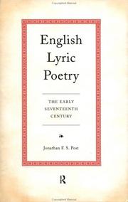 English lyric poetry : the early seventeenth century