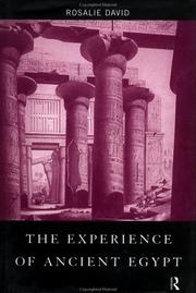 Cover of: The experience of ancient Egypt