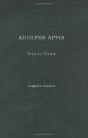 Cover of: Adolphe Appia: texts on theatre