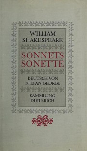 Cover of: Sonnets Sonette by 