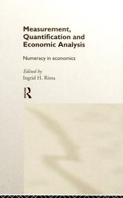 Measurement, quantification, and economic analysis : numeracy in economics