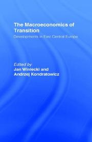 The Macroeconomics of transition : developments in East-Central Europe