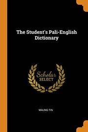 Cover of: The Student's Pali-English Dictionary by Maung Tin