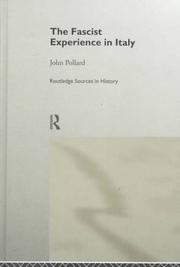 Cover of: The Fascist experience in Italy