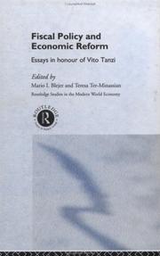 Fiscal policy and economic reform : essays in honour of Vito Tanzi