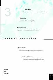 Cover of: Textual Practice 10:3 (Textual Practice 103)