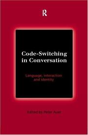 Code-Switching in Conversation by Peter Auer