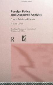 Foreign policy and discourse analysis : France, Britain and Europe