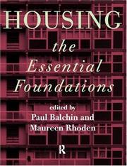 Cover of: Housing: The Essential Foundations