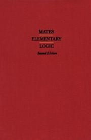 Cover of: Elementary logic