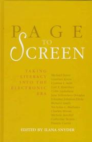 Cover of: Page to screen: taking literacy into the electronic era